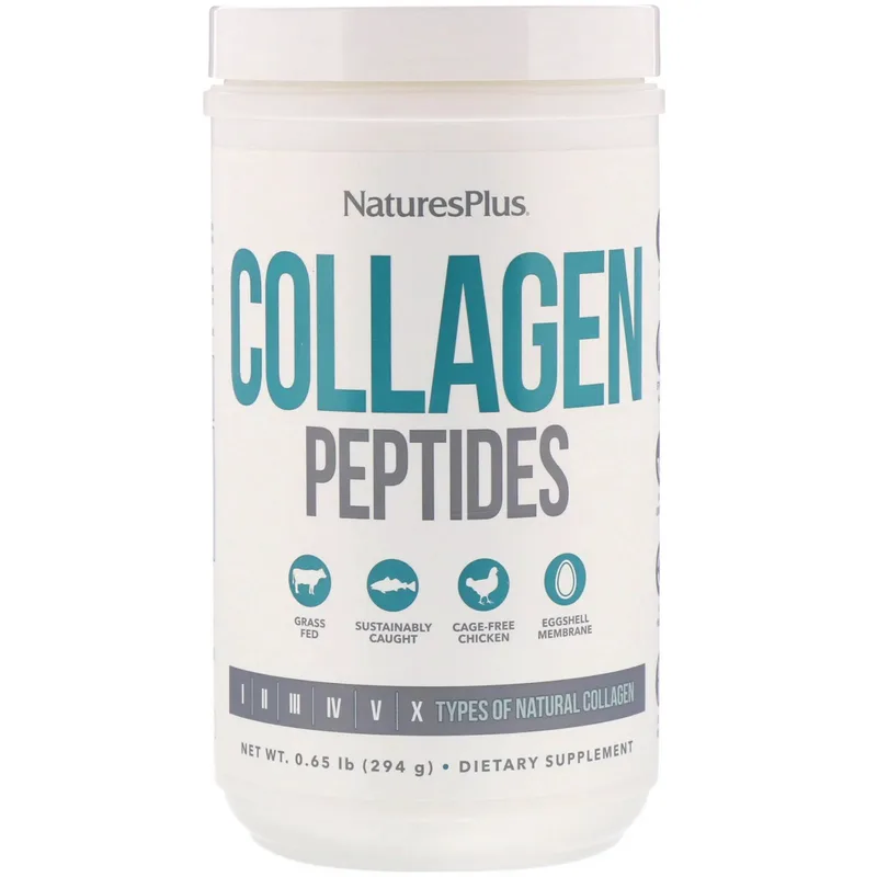 Natures Plus Collagen Peptides Συμπλήρωμα Διατροφής Πεπτιδίων Κολλαγόνου σε Μορφή Σκόνης για Υγιή Μαλλιά, Δέρμα, Νύχια & Αρθρώσεις 294g