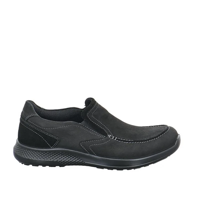 Jomos 322384916000 Aνατομικό Δερμάτινο Comfort Casual Μαύρο