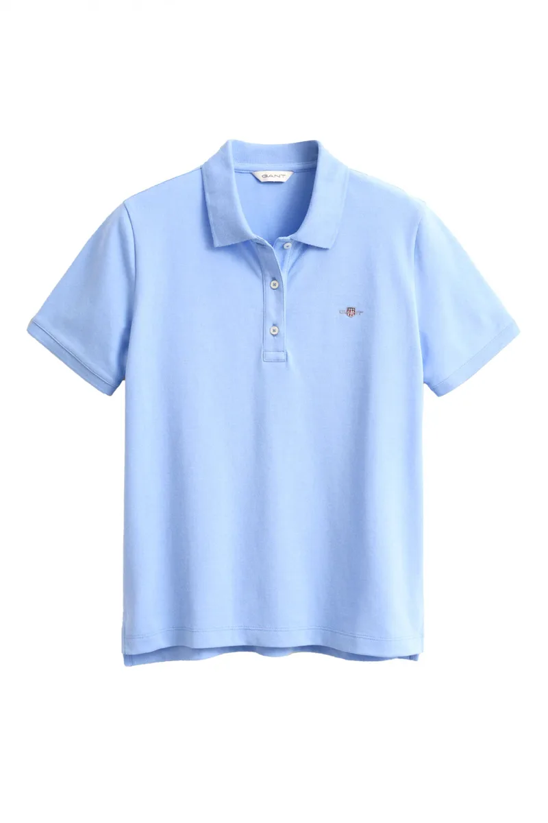 GANT ΜΠΛΟΥΖΑ ΚΜ 424 PALACE BLUE PIQUE POLO ΓΑΛΑΖΙΟ