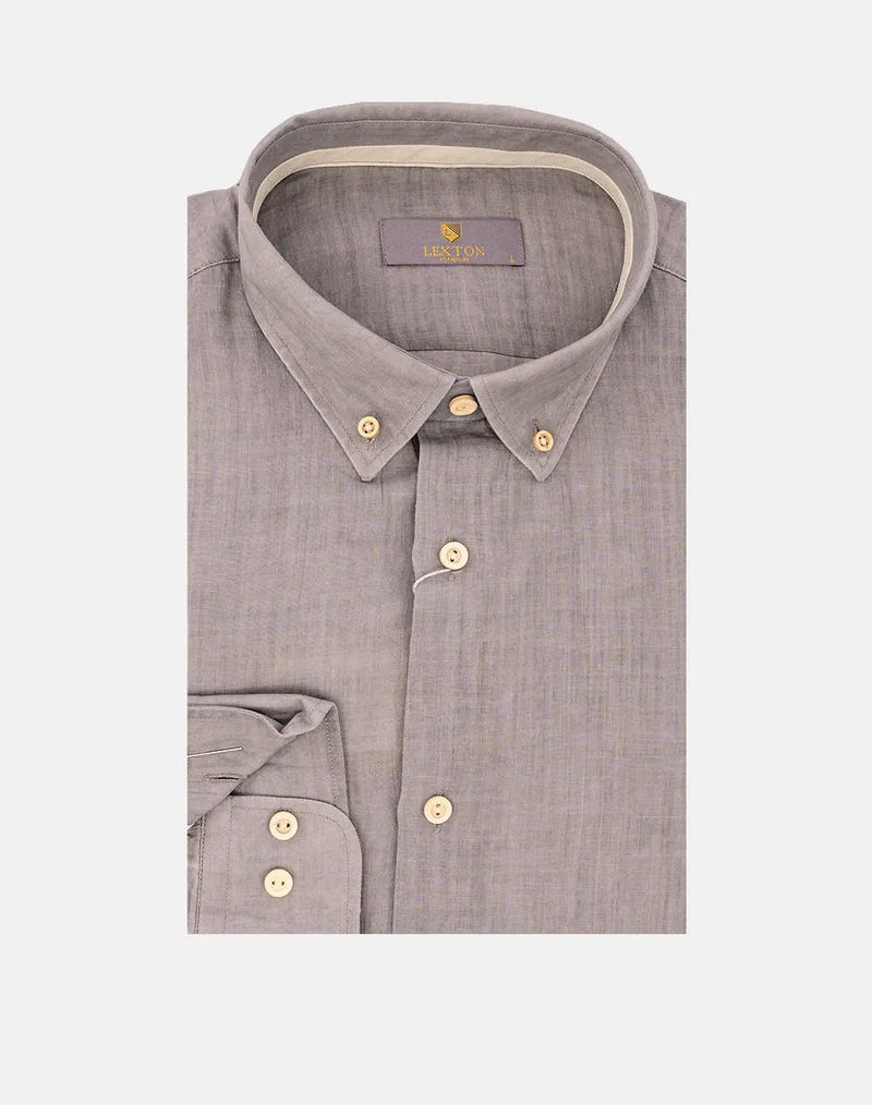 LEXTON ΠΟΥΚΑΜΙΣO 11.35.JAMAICA BUTTON DOWN-GREY Gray