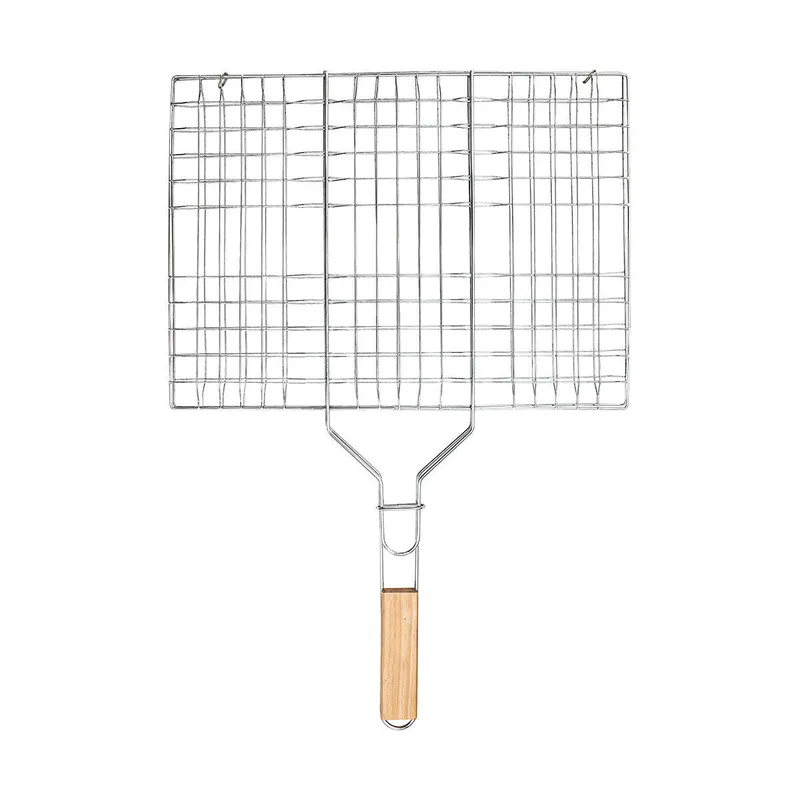 ΣΧΑΡΑ ΨΗΣΙΜΑΤΟΣ BBQ ΜΕΤΑΛΛΙΚΗ 60x40cm ΜΕ ΞΥΛΙΝΗ ΛΑΒΗ 05-9472, ESTIA