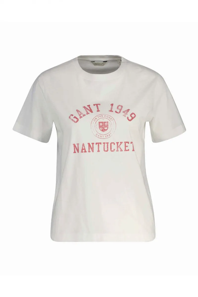 GANT T-SHIRT GRAPHIC PRINT ΛΕΥΚΟ