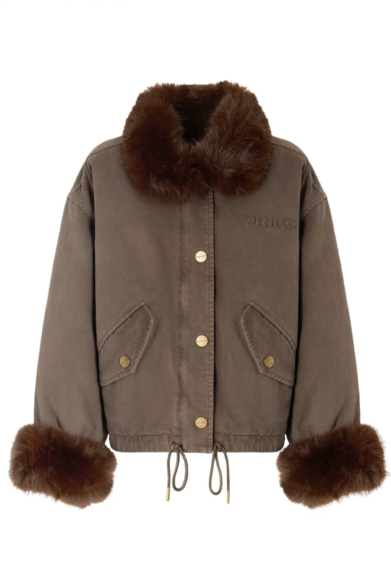 PINKO ΜΠΟΥΦΑΝ GARLATE JACKET ΓΟΥΝΑ ΚΑΦΕ