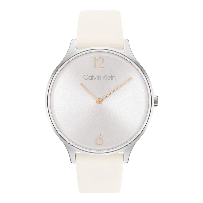 CALVIN KLEIN Timeless 2H White Leather Strap 25200010