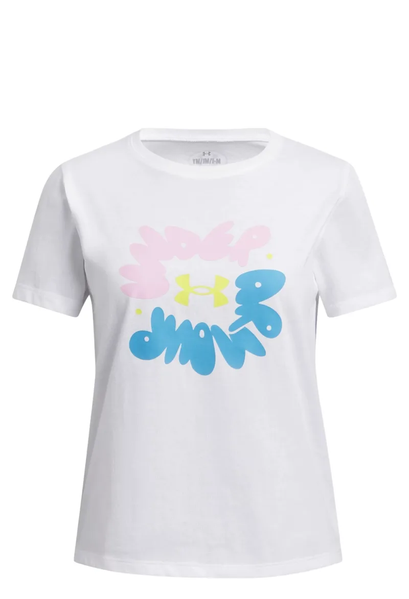 Μπλούζα Κοντομάνικη Under Armour Bubble Wordmark 1389765-100 Κορίτσι