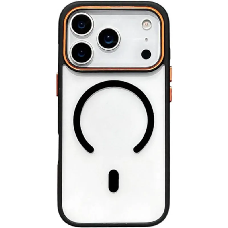 Θήκη iPhone 17 Pro Bodycell DualTone Hybrid Case Διάφανη Σκληρή με MagSafe & TPU Bumper - Black (5206015085208)
