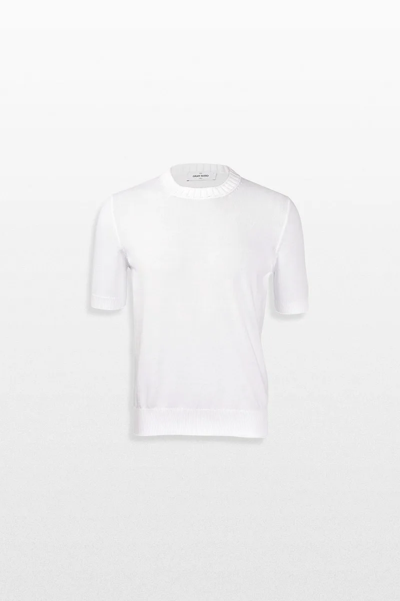 GRAN SASSO Ανδρικό Λευκό Knitted T-Shirt