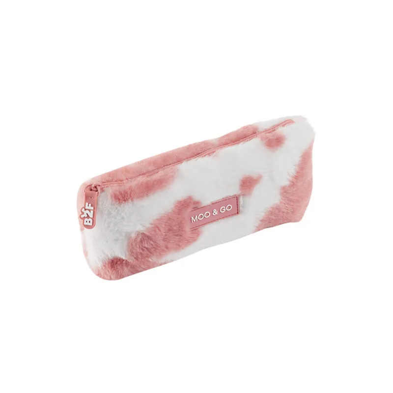 Κασετίνα Νεσεσέρ Back2Fun Fluffy Miquelrius Άσπρο Ροζ 20x8 x3.5cm