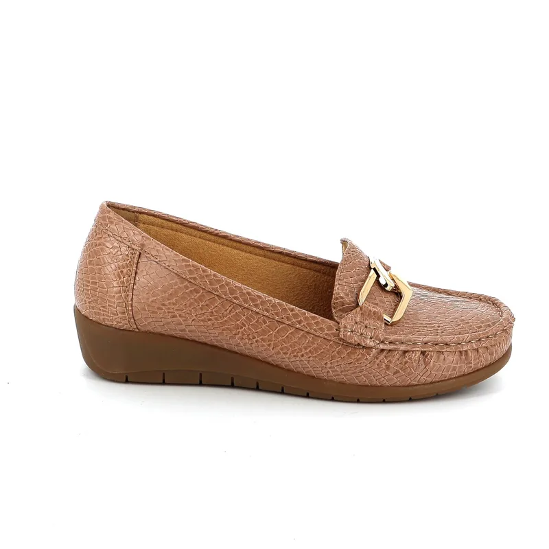 Γυναικείο Μοκασίνι Qunhui Shoes Χρώματος Μπεζ VV-A2213