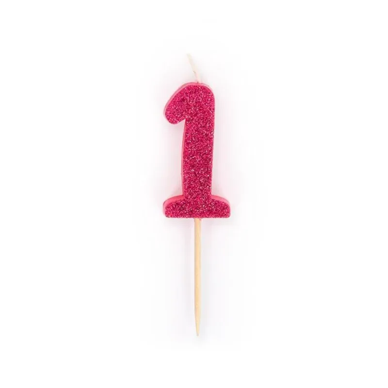 Κερί Trend Glitter Mini No 1 8,8cm 957696 (Τυχαία επιλογή χρώματος)