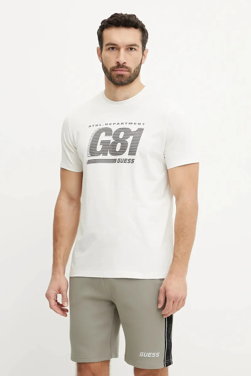 Βαμβακερό μπλουζάκι Guess CORMS
