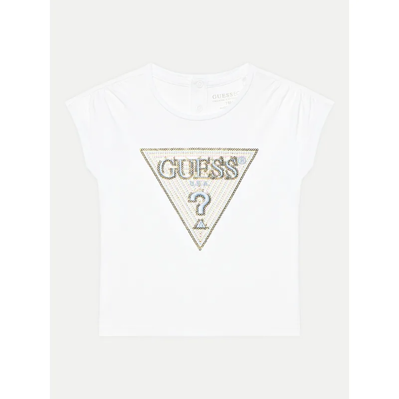 Guess T-Shirt K5GI12 K6YW4 Λευκό Boxy Fit