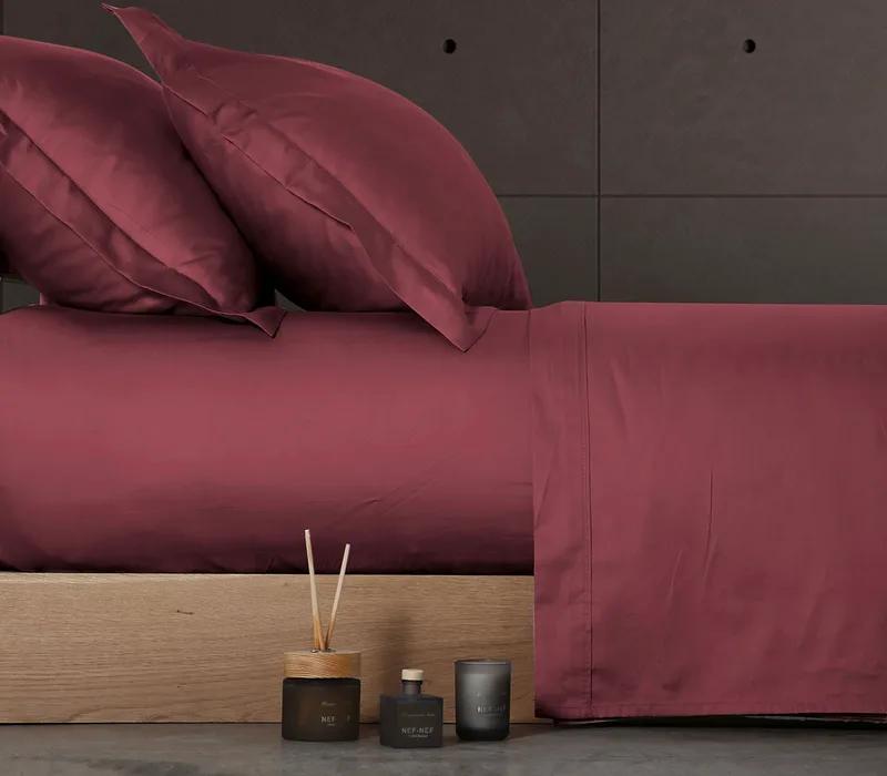 Σεντόνι Μεμονωμένο King Size 280x270 Nef Nef Elements Elements Bordo Χωρίς Λάστιχο (280x270)