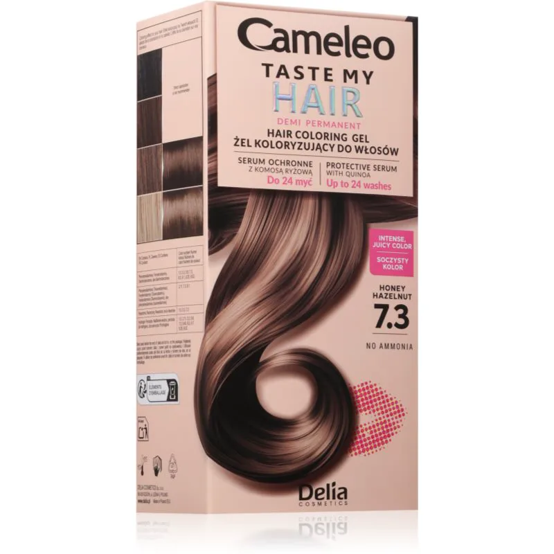 Delia Cosmetics Cameleo Taste My Hair προσωρινή βαφή μαλλιών απόχρωση 7.3 Honey Hazelnut 1 τμχ