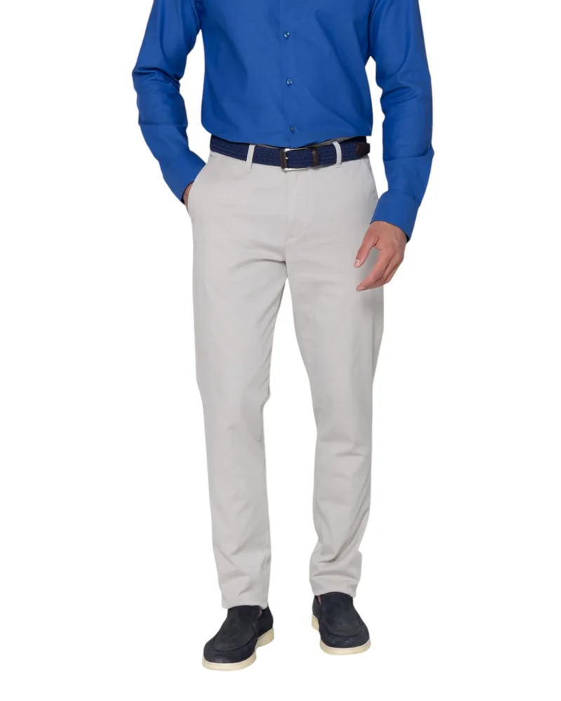 The Bostonians Ανδρικό Παντελόνι Chinos Dobby 3CN1699T41A|B402SD Γκρι Πάγου