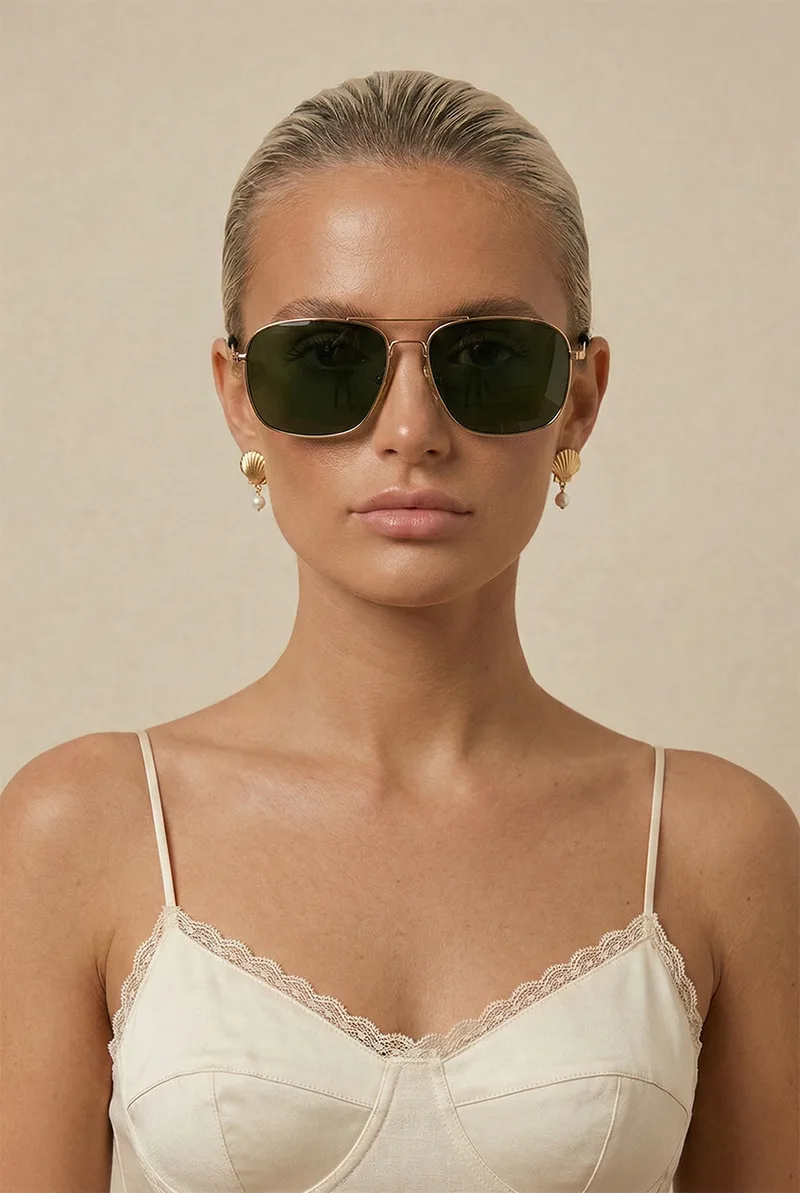 Γυαλιά Ηλίου Aviator Retro LUX με Μεταλλικό Σκελετό - Πράσινο