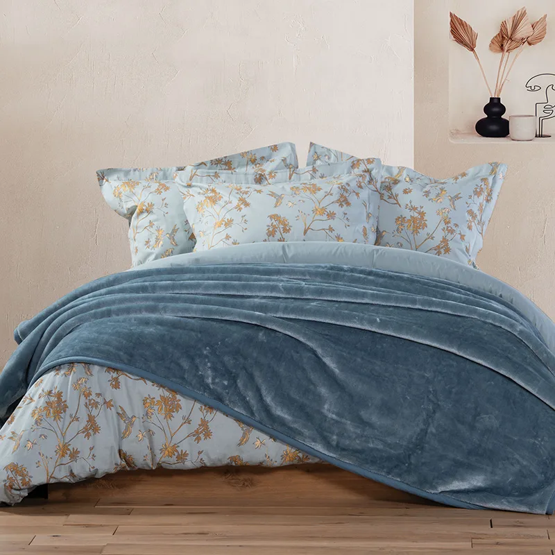 Κουβέρτα Βελουτέ Υπέρδιπλη 220X240 Nef Nef Loft 1207-Smoke Blue (220x240)