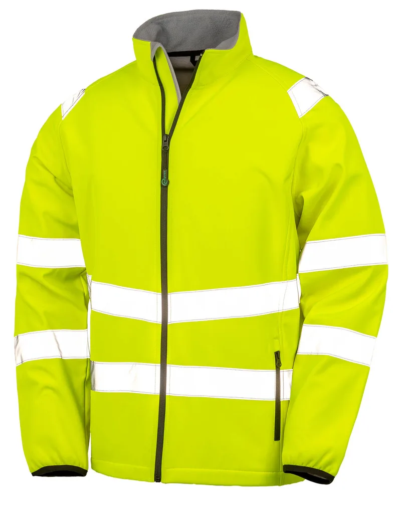 Recycled Printable Safety Softshell Result Recycled R505X Fluorescent Yellow