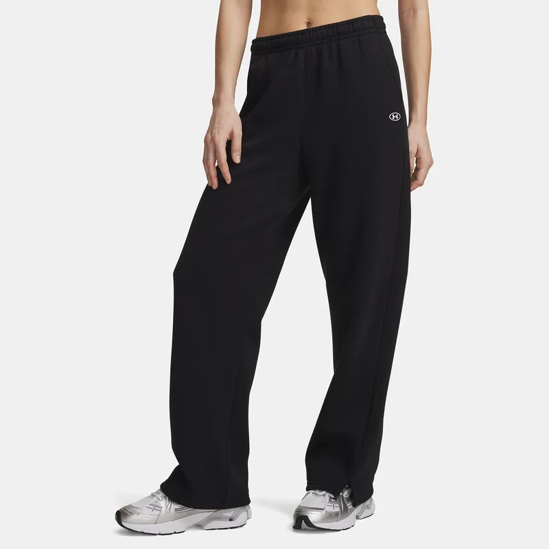 UNDER ARMOUR RIVAL FLEECE STRAIGHT LEG PANTS ΜΑΥΡΟ