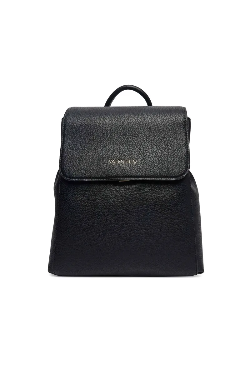 Valentino γυναικείο backpack με μεταλλικό λογότυπο "Cora" - 73LVBS9EG20/FAL Μαύρο
