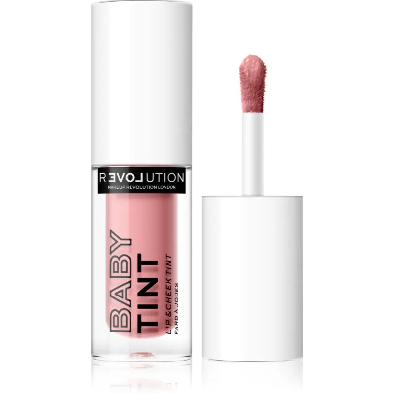 Revolution Relove Baby Tint υγρό ρουζ και λιπ γκλος απόχρωση Rose 1.4 ml