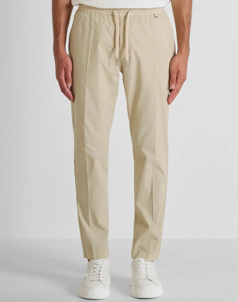 ANTONY MORATO MMTR00787FA900138 MIN OF 6 TROUSERS SALEM SLIM FIT IN STRETCH CORDUROY COTTON FABRIC GARMENT DYE WITH METAL BADGE ΠΑΝΤΕΛΟΝΙ ΑΝΔΡΙΚΟ TR00