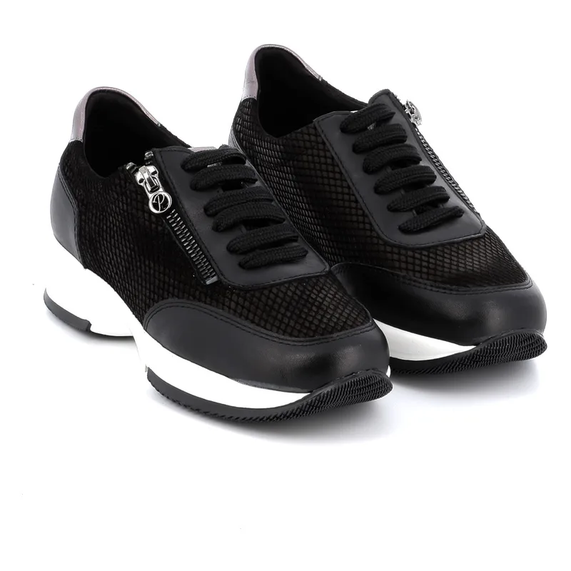 PAREX Sneaker Δέρμα - 10726025 ΜΑΥΡΟ - ΜΑΥΡΟ