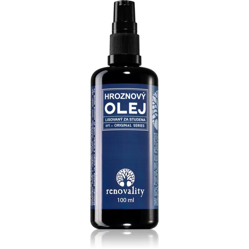 Renovality Original Series Cold-Pressed Grapeseed Oil λάδι προσώπου για μικτή και λιπαρή επιδερμίδα 100 ml
