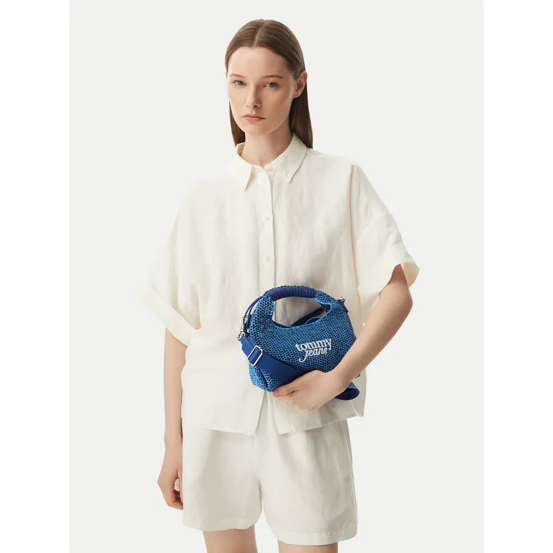 Τσάντα Tommy Jeans Tjw Summer Crochet Crossover AW0AW18779 Μπλε