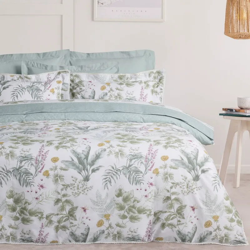 ΣΕΤ ΣΕΝΤΟΝΙΑ KING SIZE DAS HOME PRESTIGE 1715 ΠΡΑΣΙΝΟ/ΙΒΟΥΑΡ 4ΤΜΧ (250X270CM)