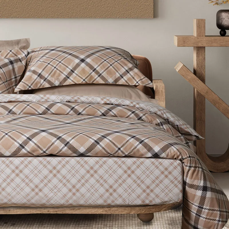 Παπλωματοθήκη Υπέρδιπλη Σετ 220x240 Das Home Casual 5435 Μπεζ 220x240