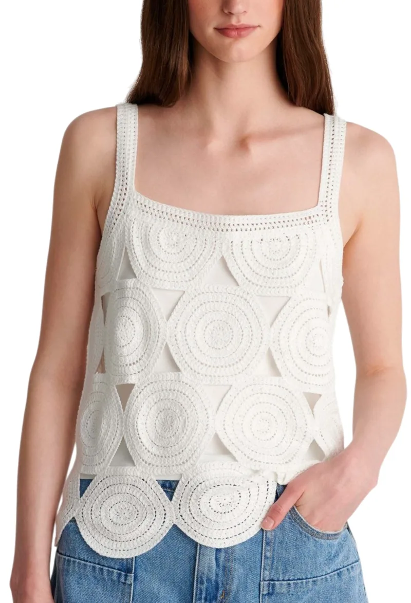 Top Ale Πλεκτή Σετ Με Τοπ Τιραντάκι 8P23421-WHITE Γυναικείο