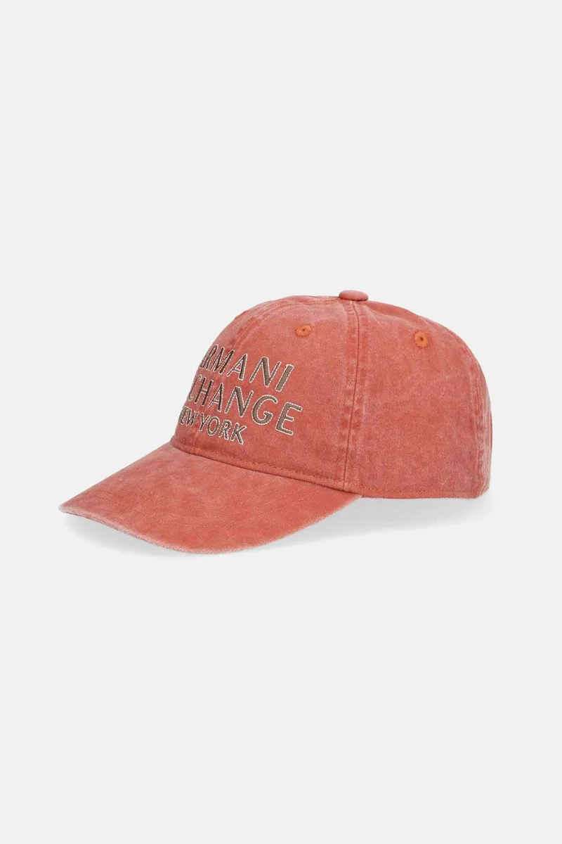 Armani Exchange ανδρικό καπέλο jockey με λογότυπο - XM002025AF15502 Πορτοκαλί