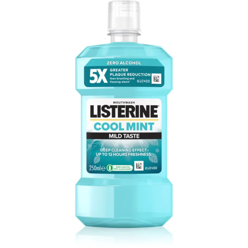 Listerine Cool Mint Mild Taste στοματικό διάλυμα χωρίς αλκοόλ γεύση Cool Mint 250 ml
