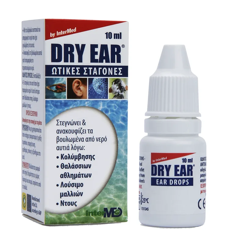 Intermed Dry Ear Drops Ωτικές Σταγόνες Αφαίρεσης Νερού 10ml
