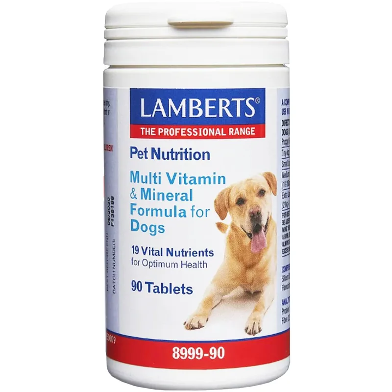 Lamberts Multi Vitamin & Mineral Formula for Dogs Συμπλήρωμα Διατροφής Υψηλής Ισχύος Φόρμουλας Βιταμινών & Μετάλλων για Σκύλους 90tabs