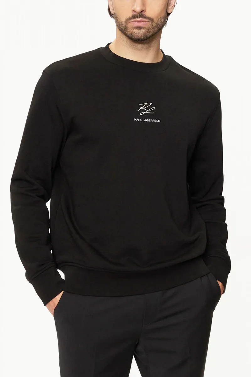 KARL LAGERFELD ΦΟΥΤΕΡ CREW NECK GOLD LOGO ΜΑΥΡΟ