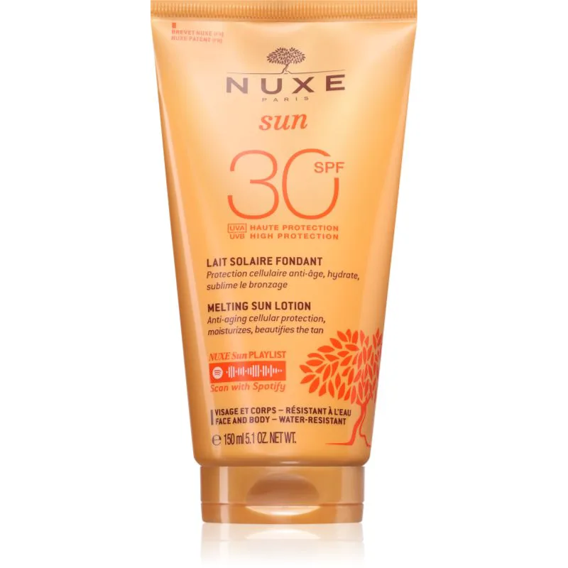 Nuxe Sun Delicious Cream High Protection αντηλιακό γάλα για πρόσωπο και σώμα SPF 30 150 ml