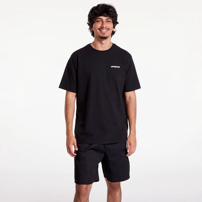 T-shirt Patagonia M's P6 Logo Responsibili Tee Black M