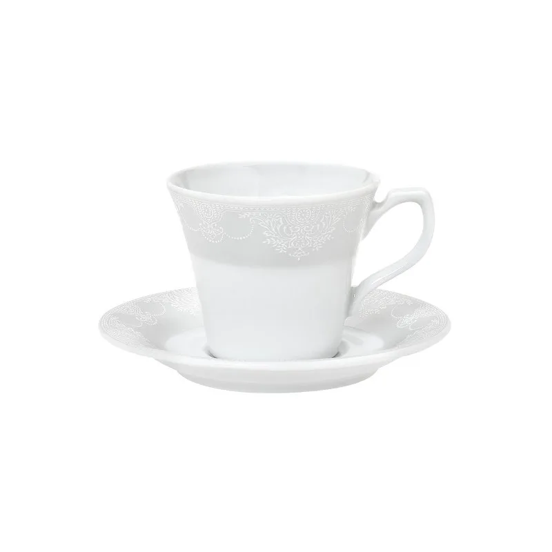 Φλυτζάνι Καφέ Πορσελάνης 110ml Deco Classico CRYSPO TRIO 24.480.17 (Σετ 6 Τεμάχια) (Υλικό: Πορσελάνη) - CRYSPO TRIO - 24.480.17