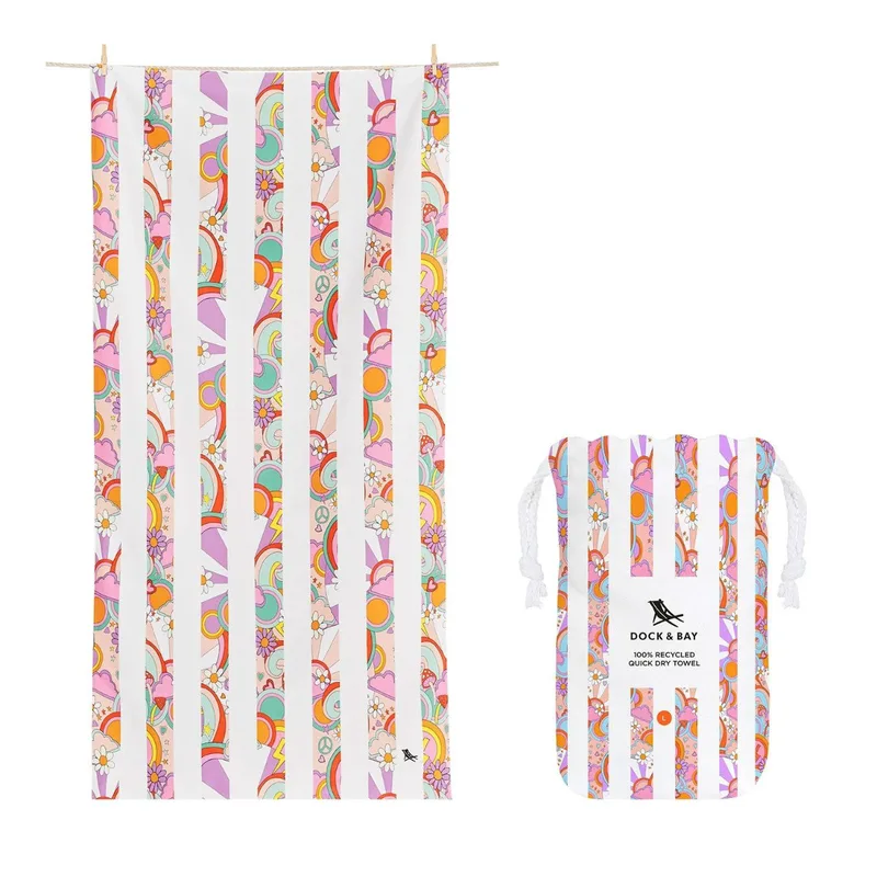 Dock & Bay Πετσέτα θαλάσσης - Kids - Ροζ Power (160cm x 90cm)