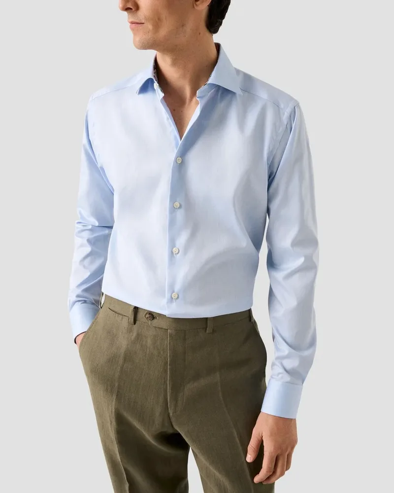 Eton Ανδρικό Πουκάμισο Slim Fit Βαμβακερό με Εσωτερική Αντίθεση στις Μανσέτες