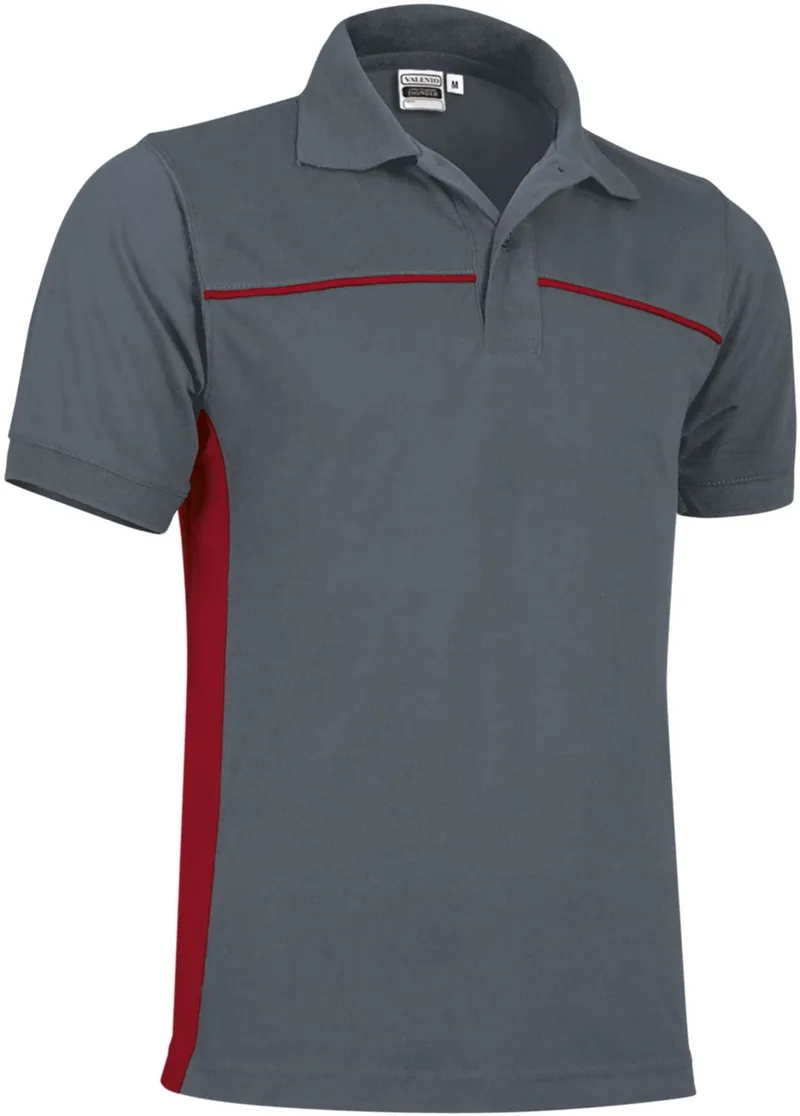 Κοντομάνικο Polo Shirt THUNDER Valento POVATHUGR Cement Grey-Lotto Red