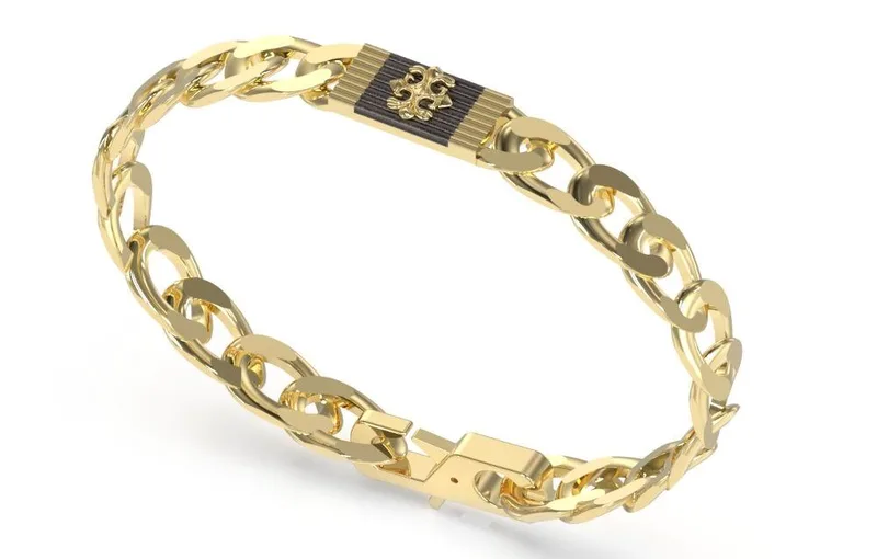 GUESS STEEL Βραχιόλι από Ανοξείδωτο ατσάλι Χρυσό JUMB05070JWYGBKL