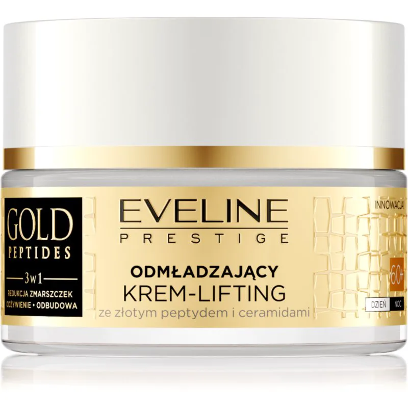 Eveline Cosmetics Χρυσό Peptides Εντατική κρέμα ανόρθωσης 60+ 50 ml