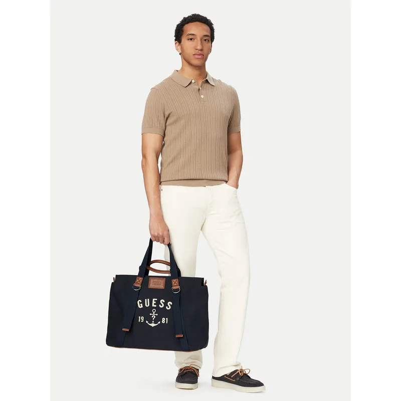 Τσάντα Σαββατοκύριακου Guess HMOSCM P6246 Σκούρο μπλε