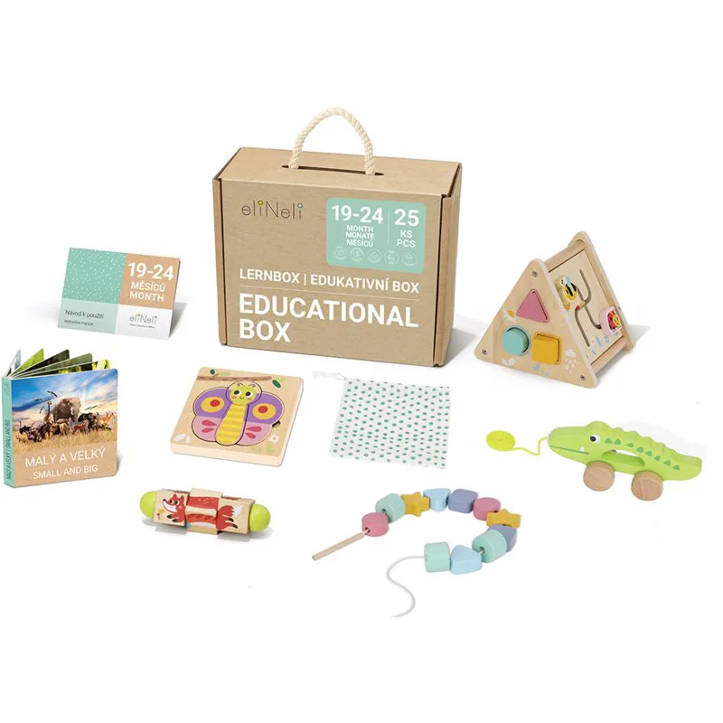 eliNeli Educational Box 19-24 m+ σετ παιχνιδιών από ξύλο