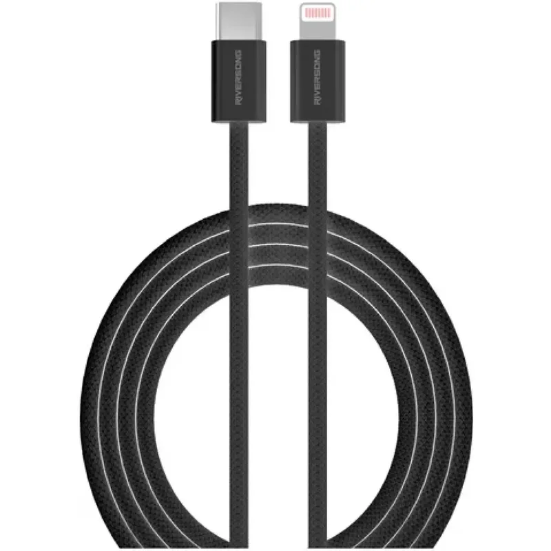 Καλώδιο Riversong Lotus 10 Type-C σε Lightning για Φόρτιση & Μεταφορά Δεδομένων 200cm 27W - Black (CL53ABL)