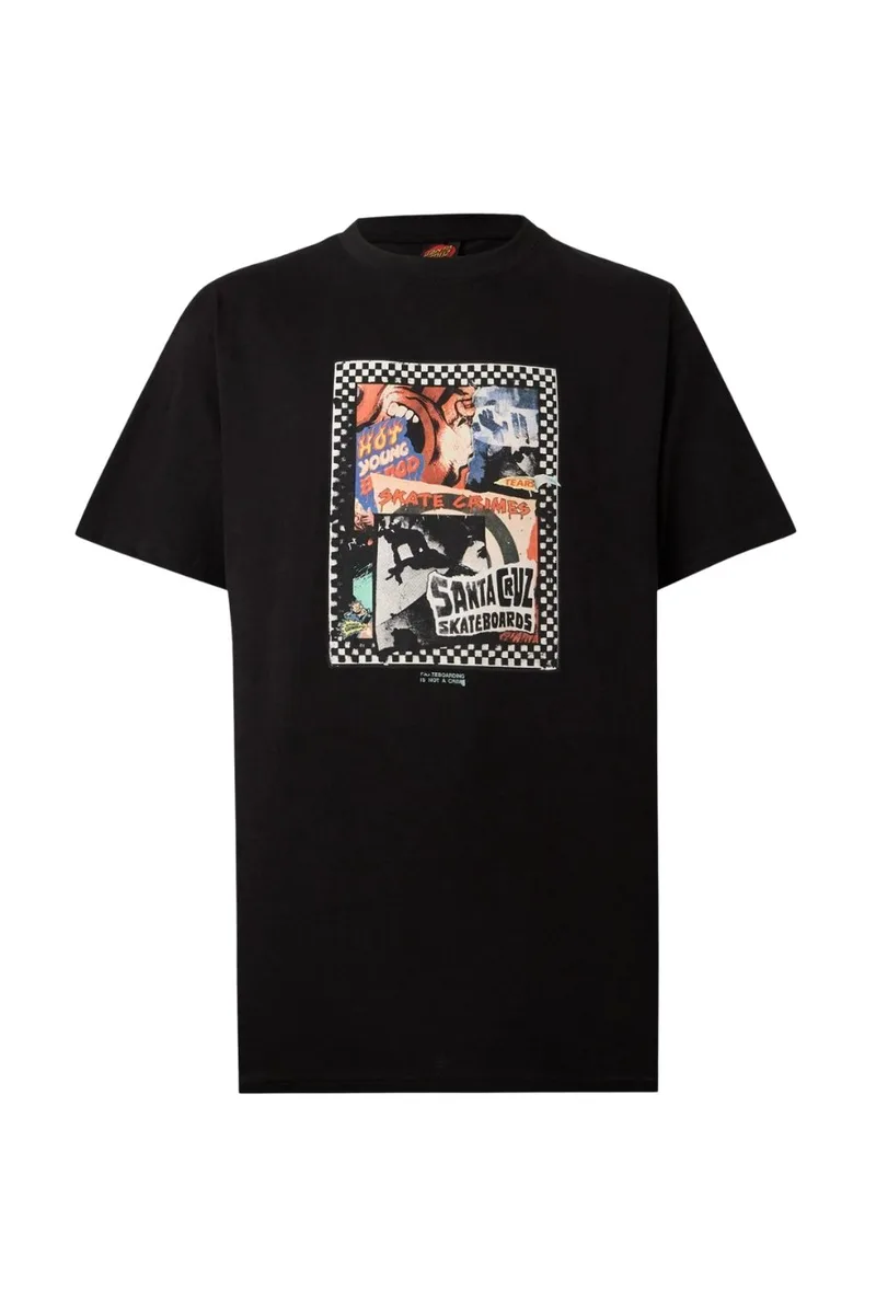 Santa Cruz Ad Collage Front Ανδρικό T-Shirt – Μαύρο-SCA-TEE-13269-BLACK