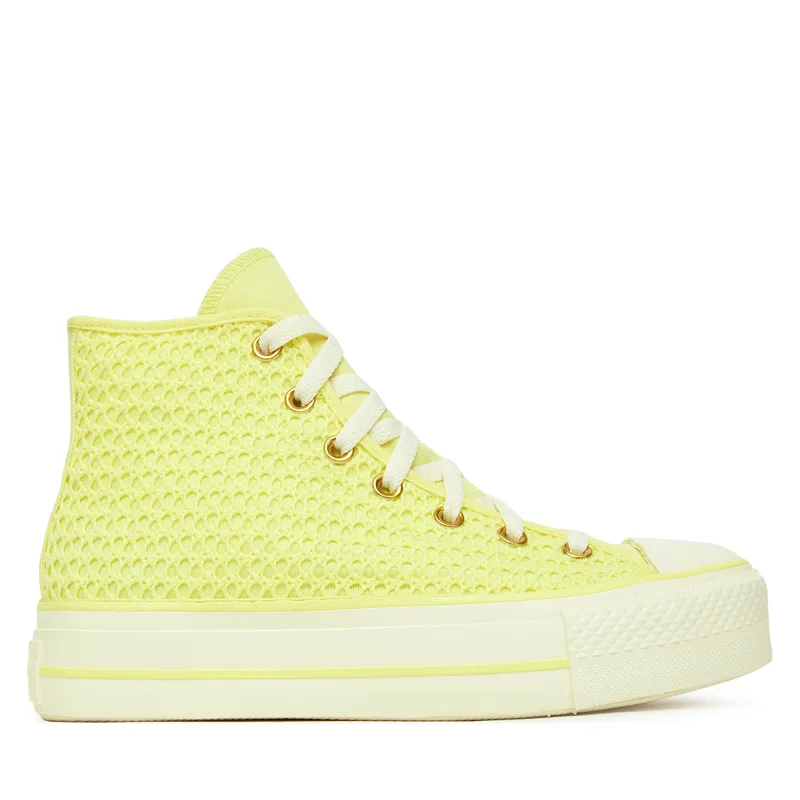 Sneakers Converse Chuck Taylor All Star Lift Platform Knit A14967C Κίτρινο
